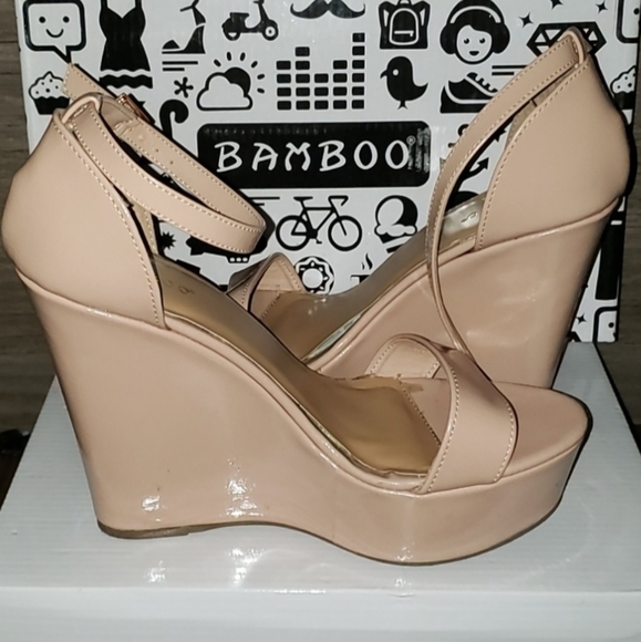 BAMBOO Shoes - Nude wedges